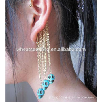 Fashion tassel earring skull ear hook